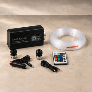 Kit de cielo estrellado de fibra óptica RGBW con motor de luz, mando y cables