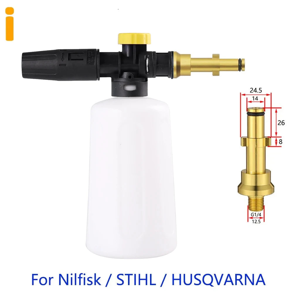 750ML Snow Foam Lance for Karcher K2 K3 K4 K5 K6 K7 Car Pressure Washers Soap Foam Generator with Adjustable Sprayer Nozzle