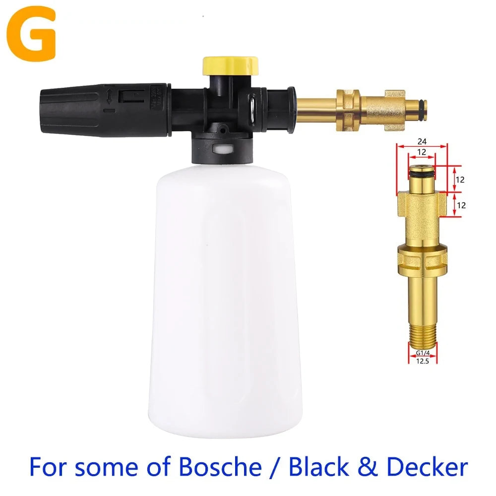 750ML Snow Foam Lance for Karcher K2 K3 K4 K5 K6 K7 Car Pressure Washers Soap Foam Generator with Adjustable Sprayer Nozzle