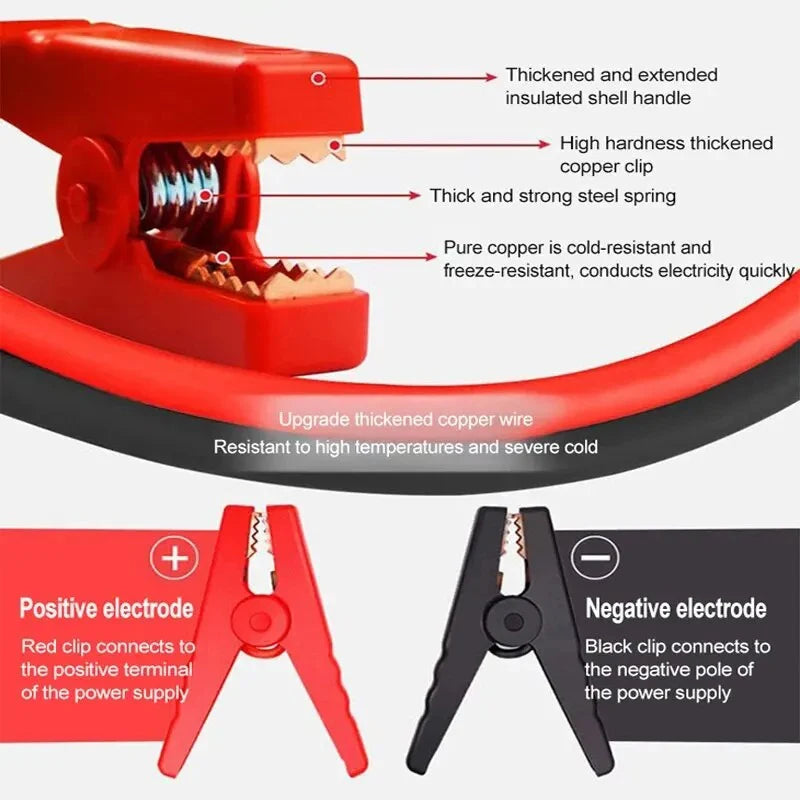2000A / 600A Car Jump Starter Portable Power Bank Car Battery Booster 12V Auxiliary Starting Device for Diesel Gasoline