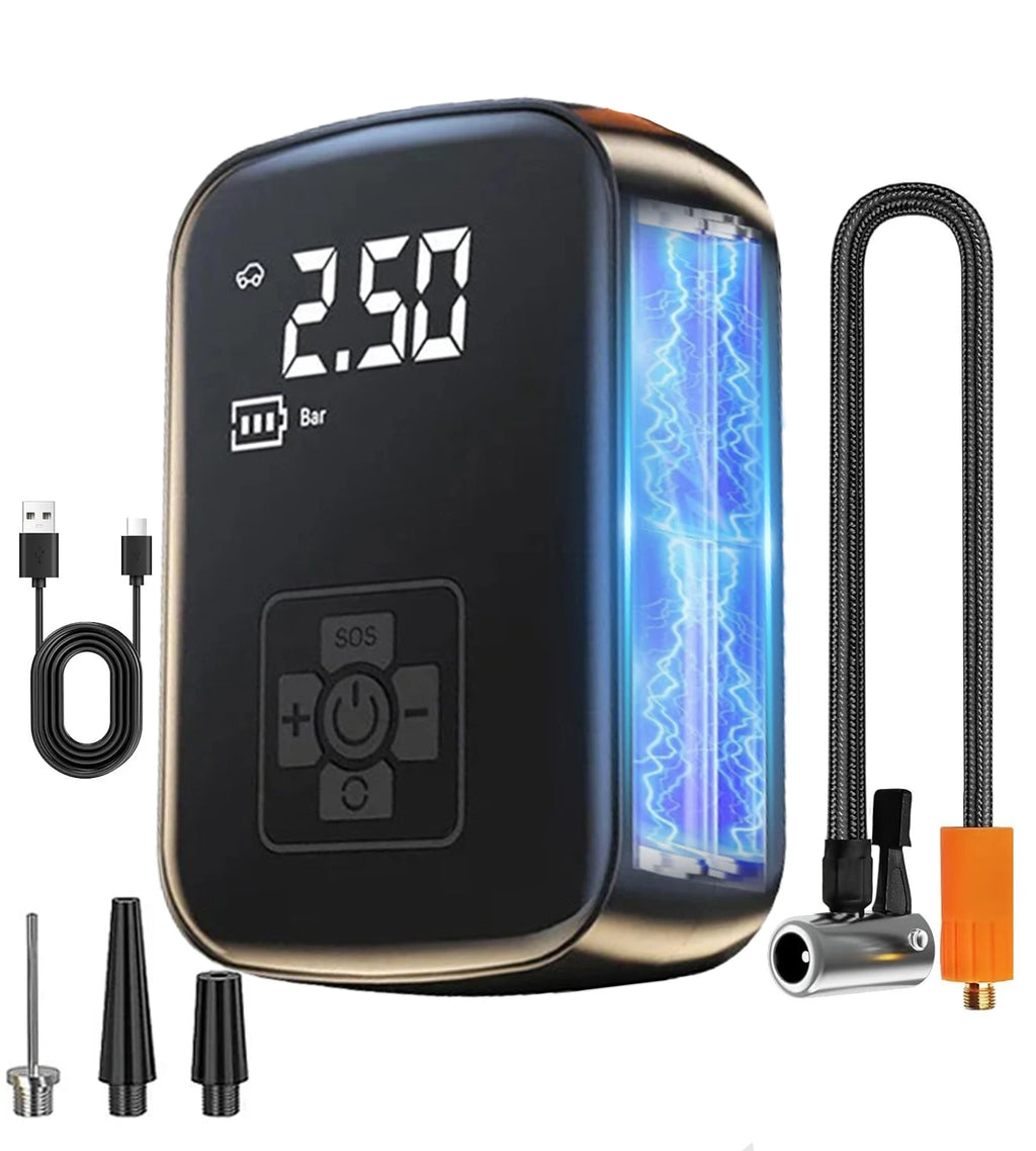 EAFC 150PSI Inflador De Neumáticos Compresor De Aire Portátil Bomba De Aire Inalámbrica Neumáticos Bomba De Aire Con Luz LED Inflador Eléctrico De Bola De Neumáticos