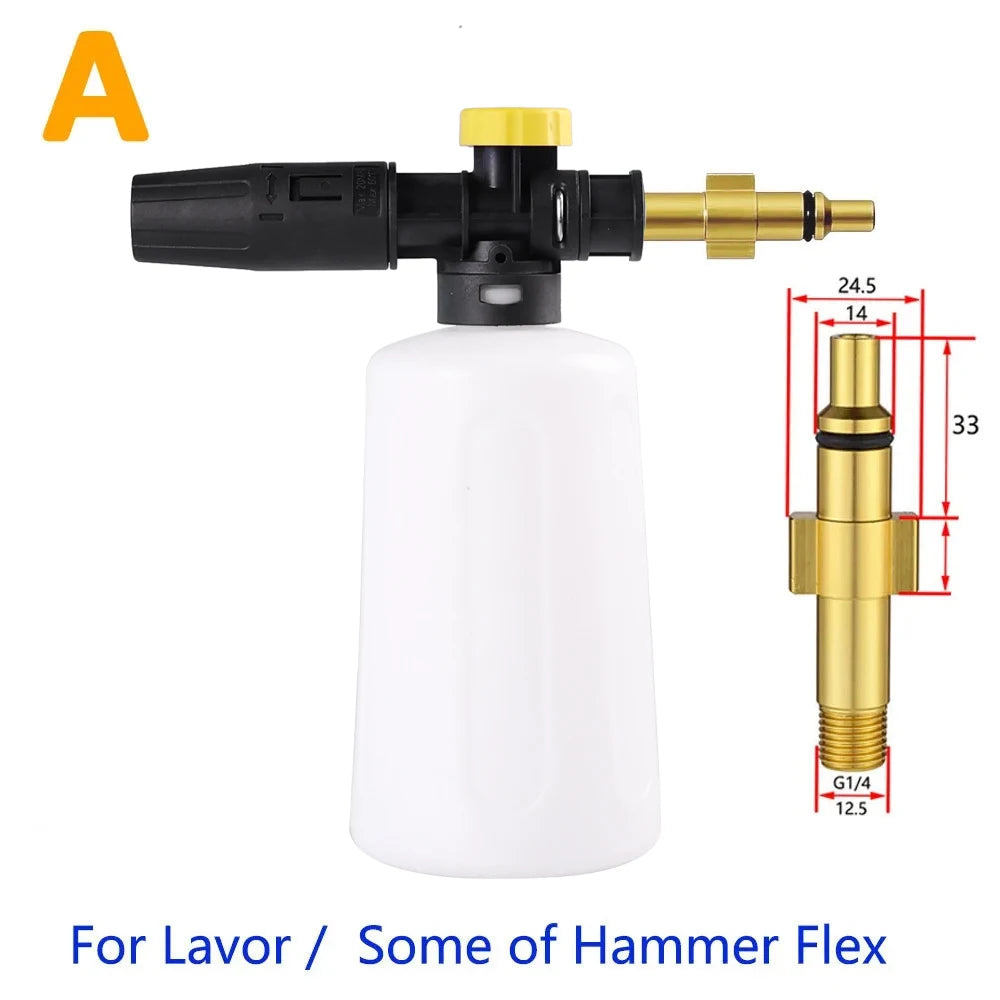 750ML Snow Foam Lance for Karcher K2 K3 K4 K5 K6 K7 Car Pressure Washers Soap Foam Generator with Adjustable Sprayer Nozzle