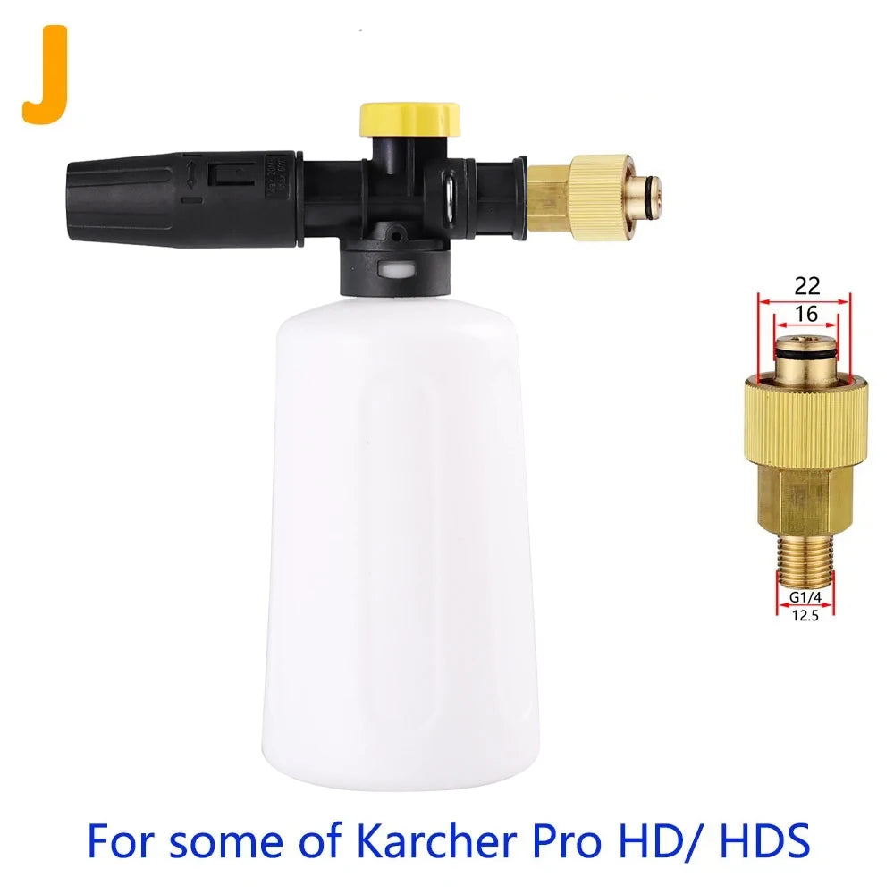 750ML Snow Foam Lance for Karcher K2 K3 K4 K5 K6 K7 Car Pressure Washers Soap Foam Generator with Adjustable Sprayer Nozzle