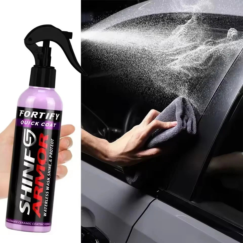 SHINE Fortify Quick Coat Ceramic Coating Car Wax Polish Spray Waterless Car Wash&Wax Hydrophobic Top Coat Polish