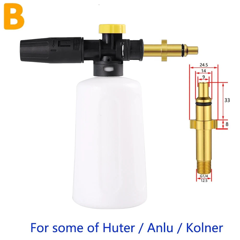750ML Snow Foam Lance for Karcher K2 K3 K4 K5 K6 K7 Car Pressure Washers Soap Foam Generator with Adjustable Sprayer Nozzle