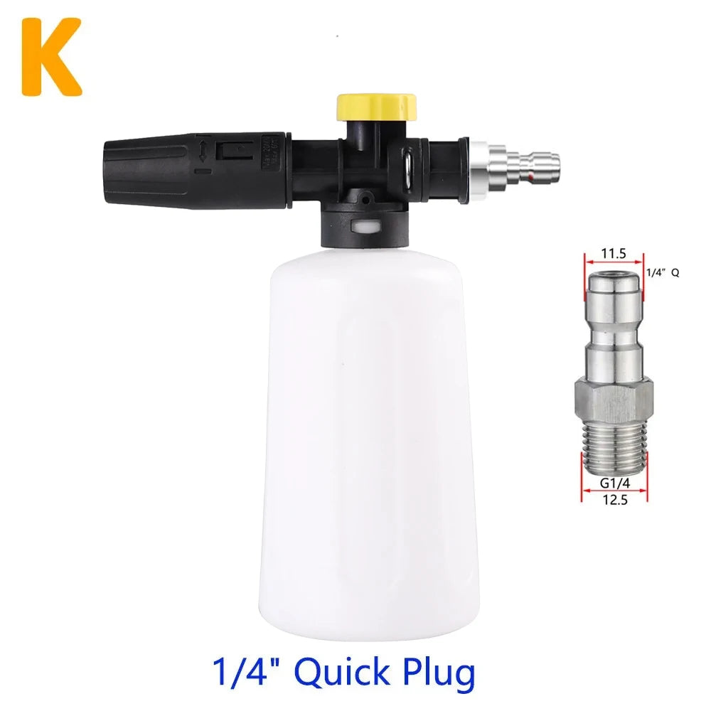 750ML Snow Foam Lance for Karcher K2 K3 K4 K5 K6 K7 Car Pressure Washers Soap Foam Generator with Adjustable Sprayer Nozzle