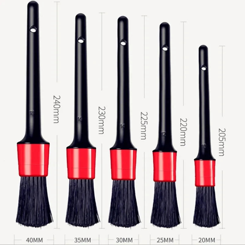 1/5Pcs Car Cleaning Brush Kit Automotive Detail Brushes for Car Interior Detailing Brush Set Wheel Rims Clean Brush Plastic