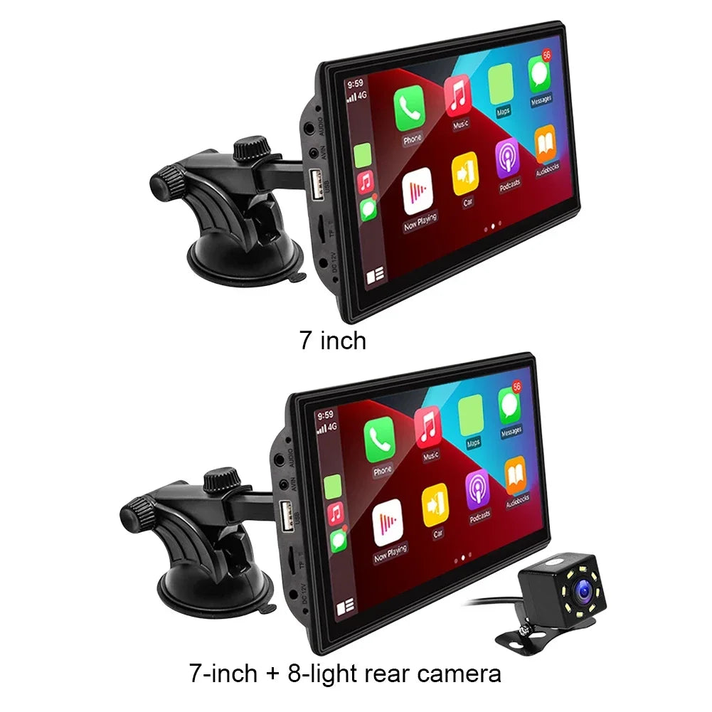 Carplay Android Auto Car Monitor HD Display MP5 Player 7.0 Inch Touch Screen Bluetooth-Compatible Wifi FM Radio Reversing Camera