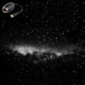 Techo de coche proyectado con la via lactea por el proyector USB negro