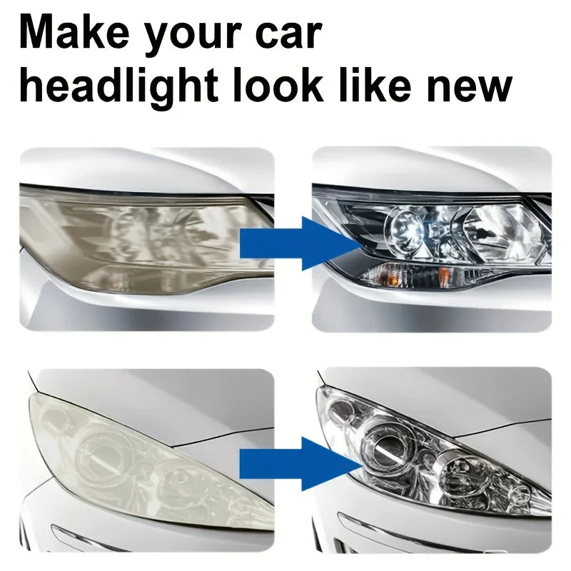 Dos coches con los faros como nuevos tras el tratamiento
