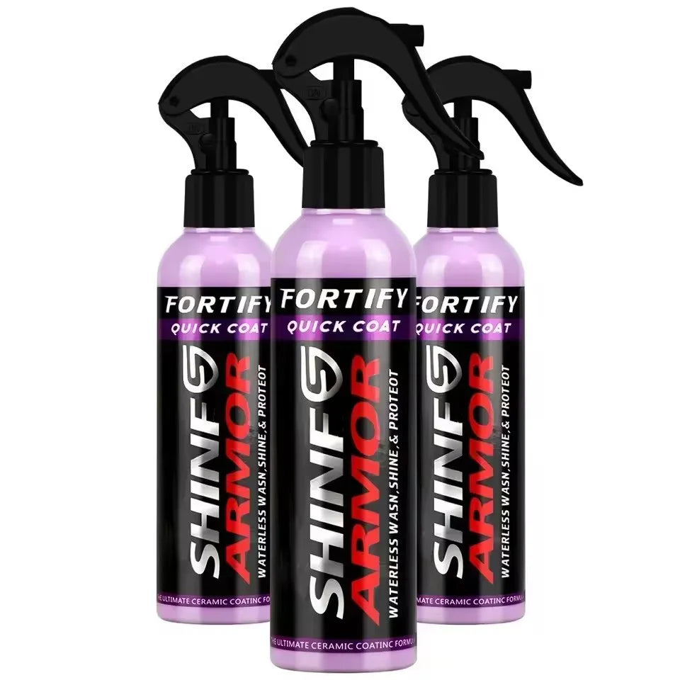 SHINE Fortify Quick Coat Ceramic Coating Car Wax Polish Spray Waterless Car Wash&Wax Hydrophobic Top Coat Polish