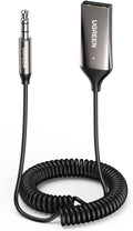 UGREEN Receptor Bluetooth 6.0 Jack AUX Adaptador USB Bluetooth Coche Gris | Aux Auxiliar Conector Audio Coche Manos Libres Para Estéreo Domestico Altavoz Auriculares