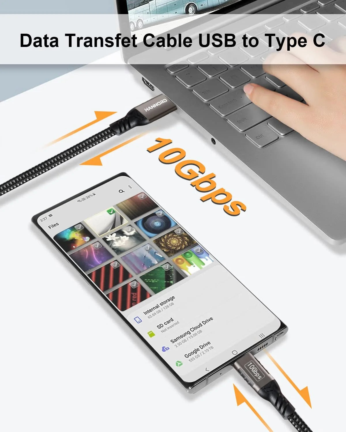 USB3.2 10Gbps USB a to USB C 3.2 Gen2 Type-C Cable Data Transfer 3A 60W QC 3.0 Fast Charging for Iphone Macbook SSD