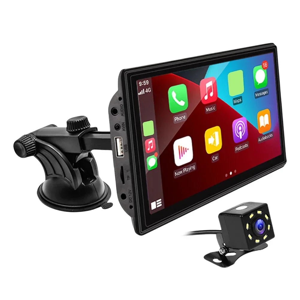 Carplay Android Auto Car Monitor HD Display MP5 Player 7.0 Inch Touch Screen Bluetooth-Compatible Wifi FM Radio Reversing Camera