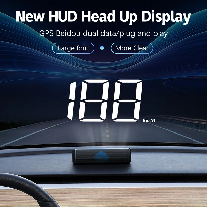 HUD GPS instalado en el salpicadero