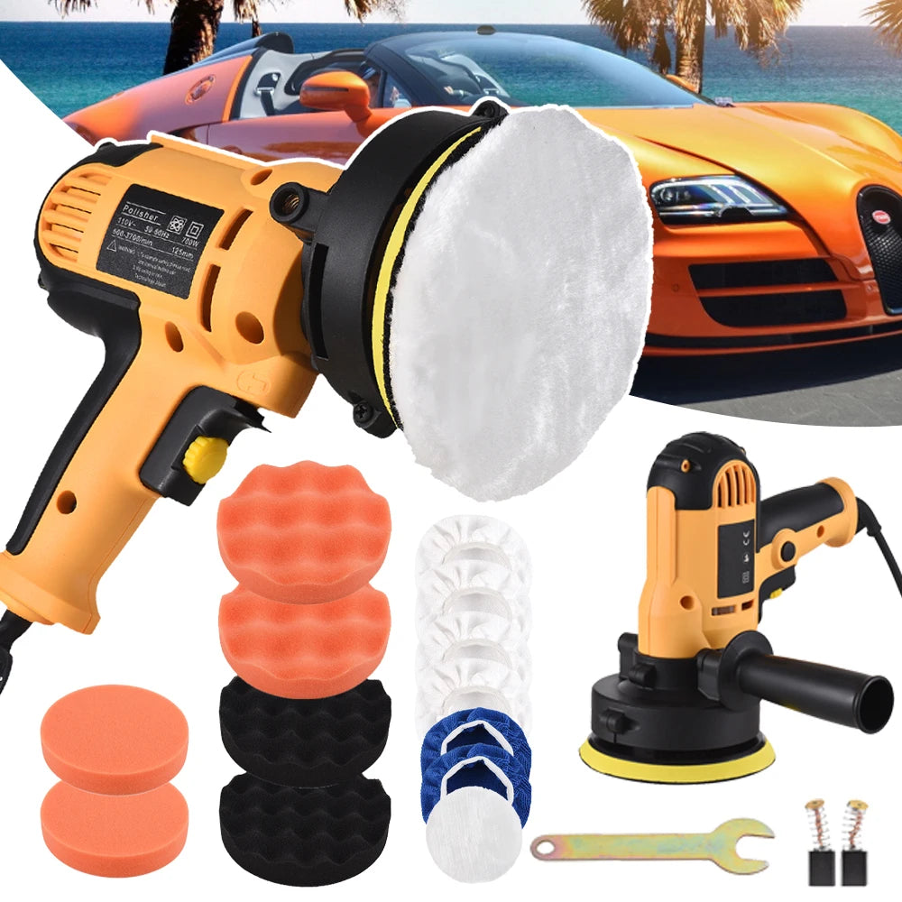 Electric Polisher 5 Inch Car Polishing Kit 700W Variable Speed Automotive Polisher Waxing Machine Auto Parts Power Tools
