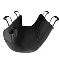 Funda extendida con sus cuatro correas y el bolsillo lateral