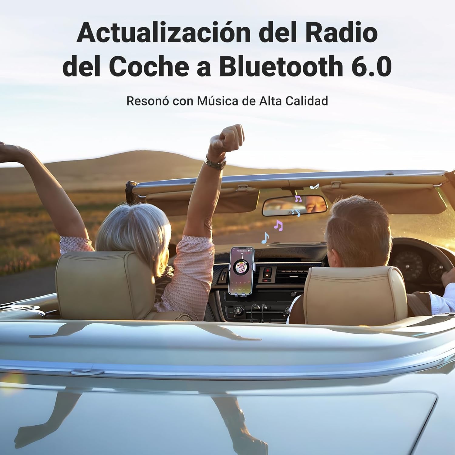 UGREEN Receptor Bluetooth 6.0 Jack AUX Adaptador USB Bluetooth Coche Gris | Aux Auxiliar Conector Audio Coche Manos Libres Para Estéreo Domestico Altavoz Auriculares