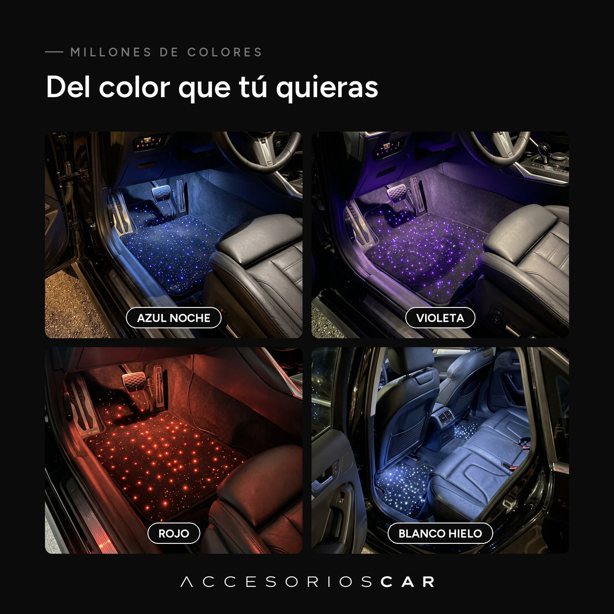 Colores de las alfombrillas de cielo estrellado