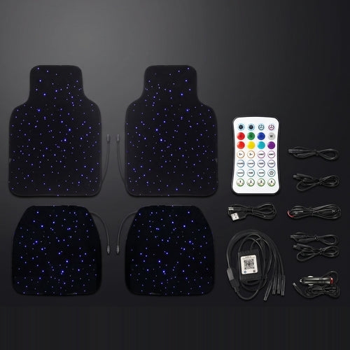 Alfombrillas de cielo estrellado para coche con mando y controlador