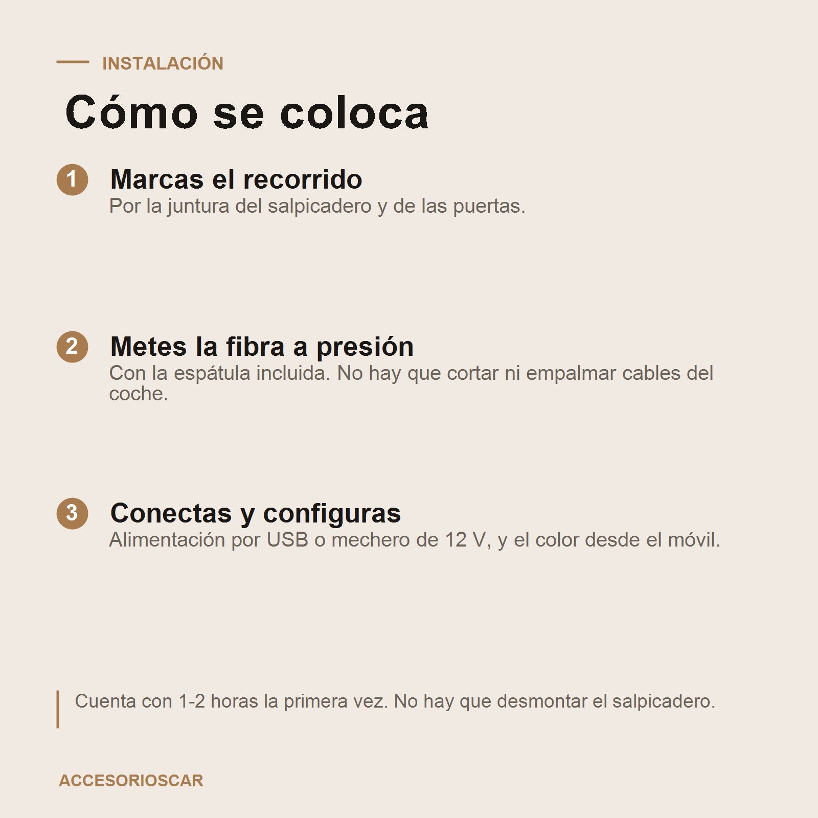Como se coloca el kit de luces de ambiente en 3 pasos, sin cortar cables