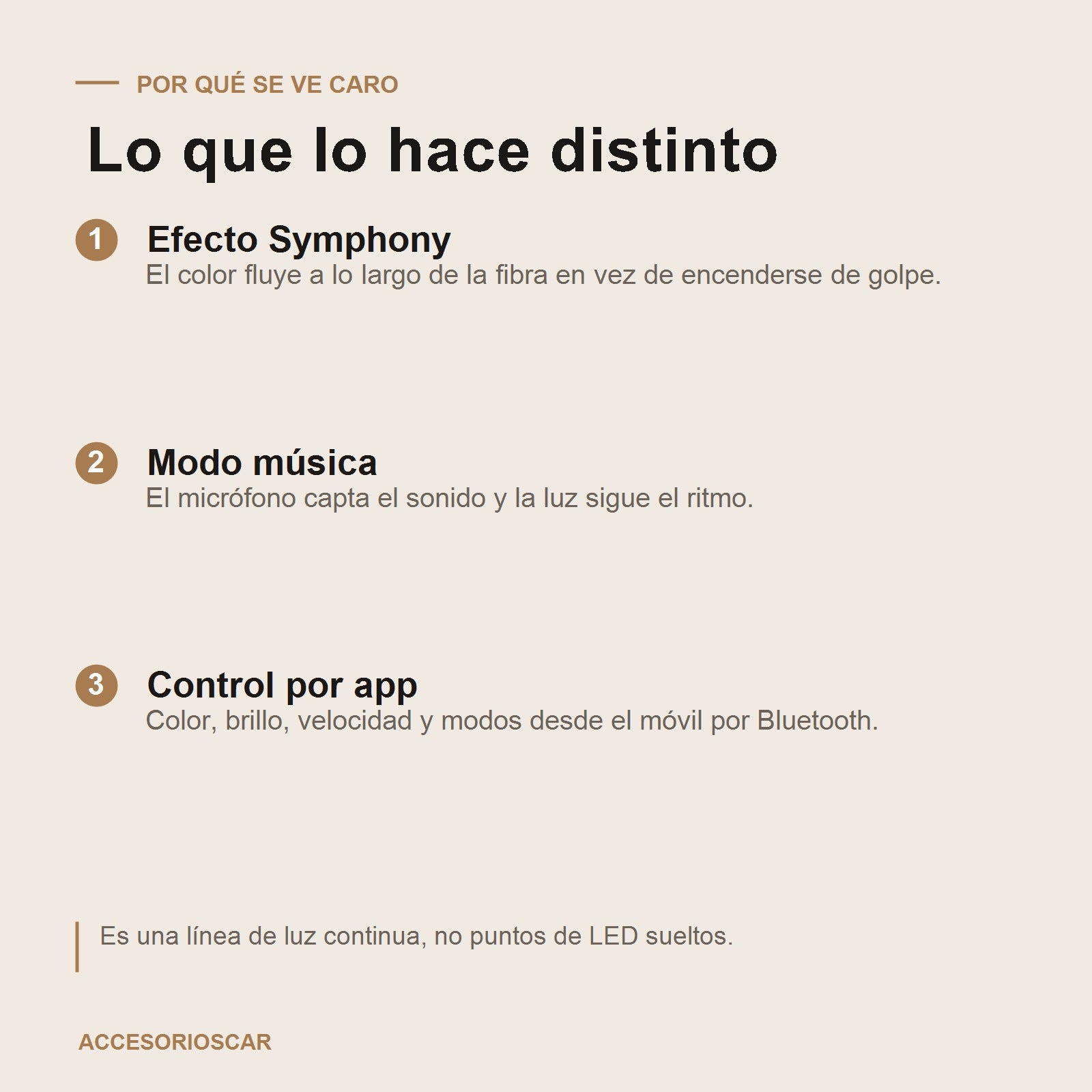 Efecto Symphony, modo musica y control por app del kit de luces de ambiente