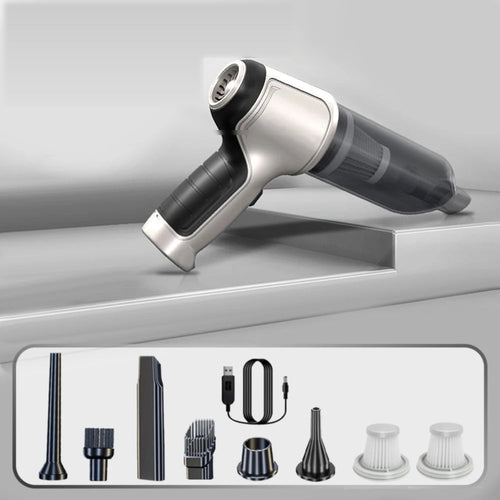 Aspiradora portátil de coche 95000PA con kit completo de accesorios, bolsa y filtros