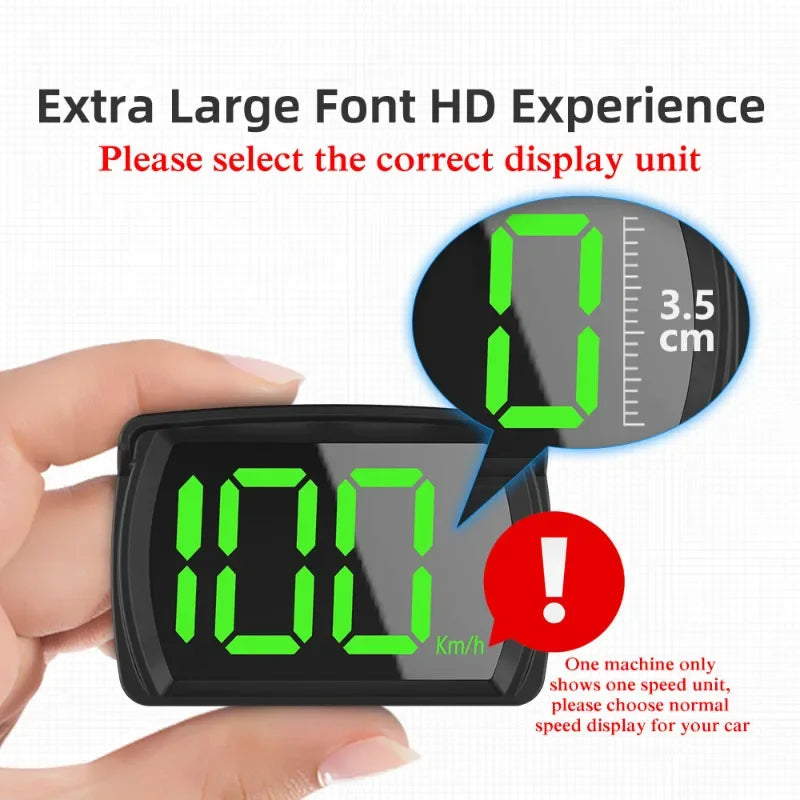 Universal Car HUD Head up Display GPS Hud Digital Speedometer Big Font Speed Meter KMH for All Car Truck Plug and Play Auto Part