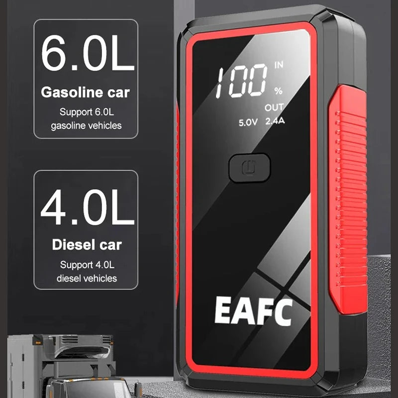 2000A / 600A Car Jump Starter Portable Power Bank Car Battery Booster 12V Auxiliary Starting Device for Diesel Gasoline