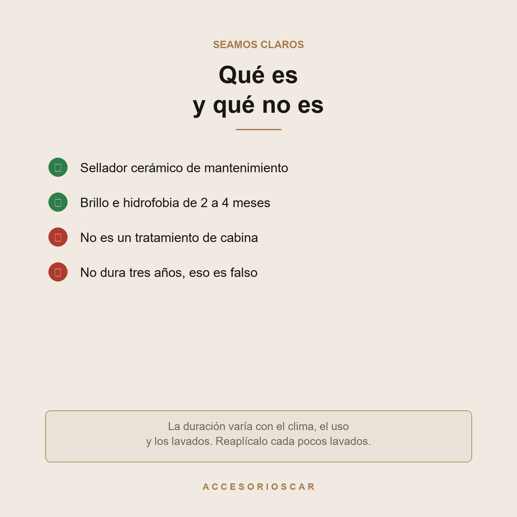 Qué es y qué no es: sellador de mantenimiento con 2 a 4 meses de duración