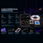 Características del kit de cielo estrellado: RGBW, control por app y mando, bajo consumo