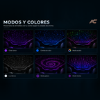 Modos y colores del cielo estrellado para coche