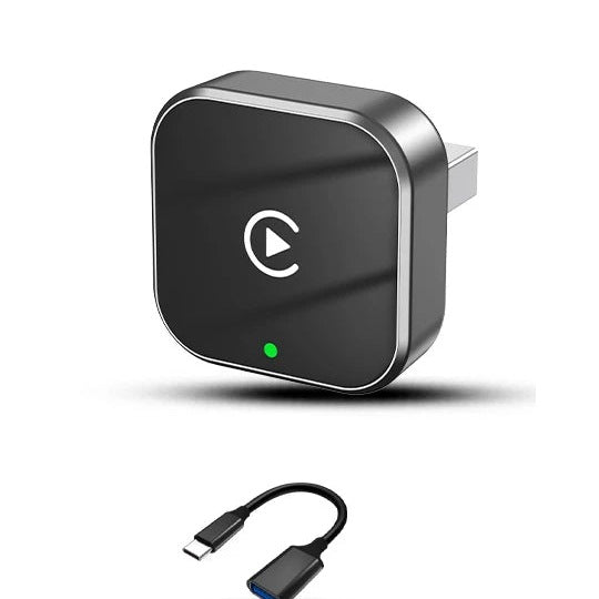 Adaptador inalambrico CarPlay y Android Auto 2 en 1 con cable adaptador USB-C