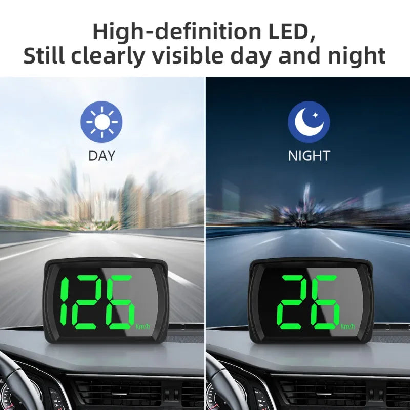 Universal Car HUD Head up Display GPS Hud Digital Speedometer Big Font Speed Meter KMH for All Car Truck Plug and Play Auto Part