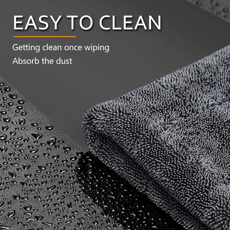 Microfiber Car Wash Towel Double-Twist Pile Car Cleaning Drying Cloth Super Absorbent Car Care Cloth Auto Detailing Waxing Towel