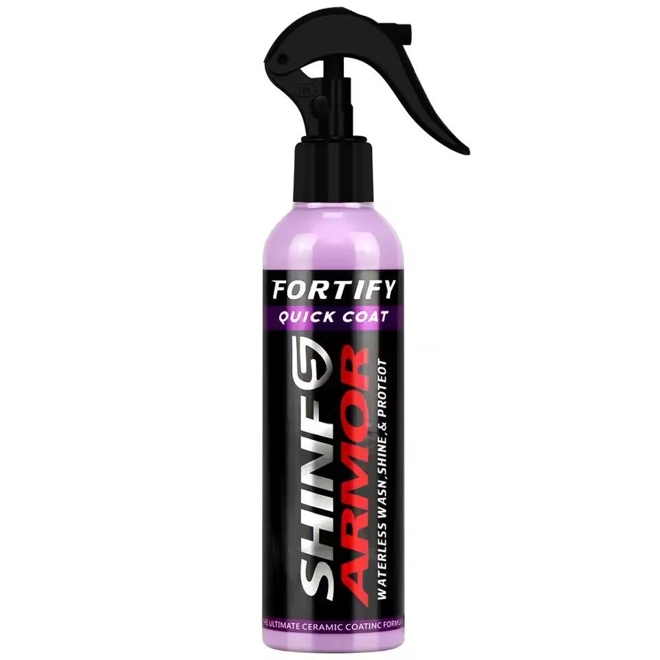 SHINE Fortify Quick Coat Ceramic Coating Car Wax Polish Spray Waterless Car Wash&Wax Hydrophobic Top Coat Polish