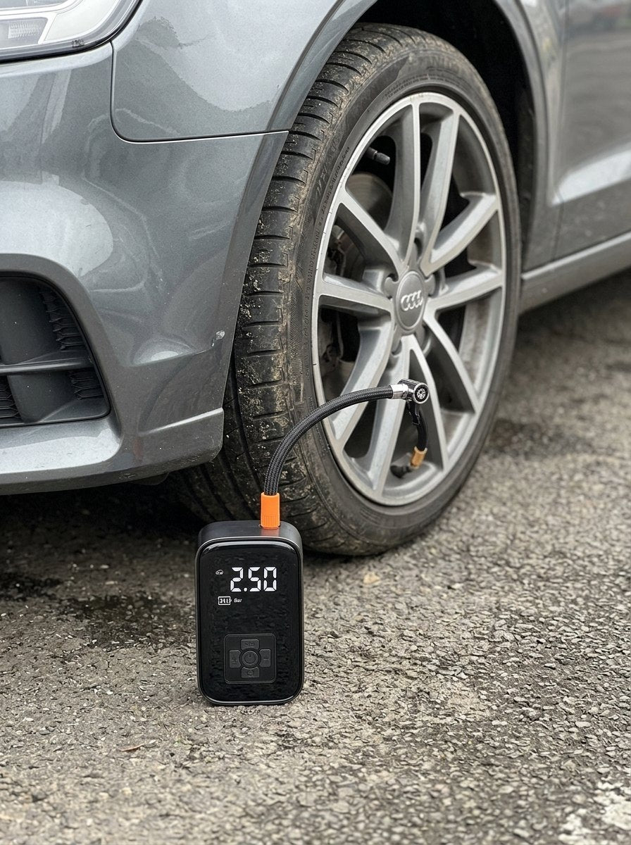 Inflador de ruedas conectado a la válvula, 2,5 bar