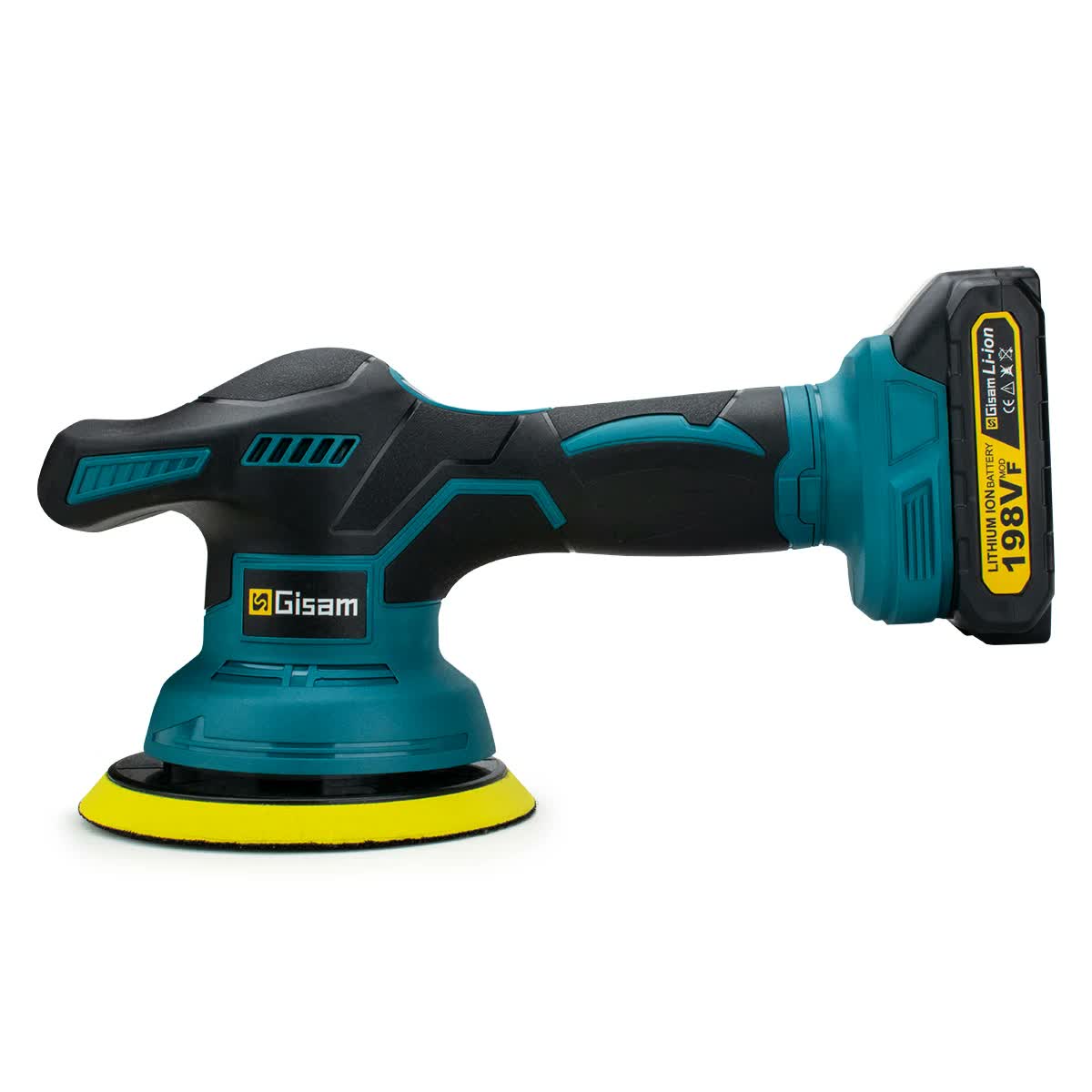 Pulidora excéntrica inalámbrica de 150 mm con batería de litio de 21 V