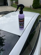 SHINE Fortify sobre el techo brillante de un coche blanco