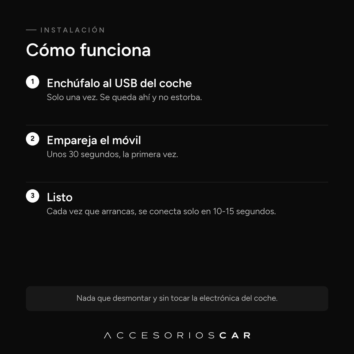 Cómo funciona el adaptador CarPlay en tres pasos